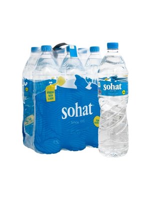 SOHAT Natural Mineral Water Plastic-1 Case(6 Bottles * 1.5 Ltr)