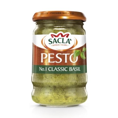 SACLA Basil Pesto Bio 190 gms - 6 bottles (190 g each)