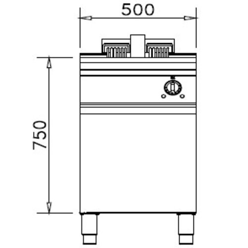 Ambach 8EF1/50 - Freestanding Electric Fryer, 15 L