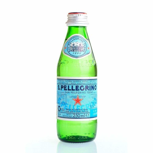 SAN PELLEGRINO Case of Sparkling Table Water - Glass Bottles  (250 ml x 24)