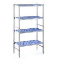 PLE 0890 Anodized Aluminum Shelving 4 tier