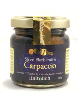 Carpaccio of 75% Black Summer Truffle Shaving in Extra Virgin Olive Oil 80 Grams Carpaccio of 75% Black Summer Truffle Shaving in Extra Virgin Olive Oil 80 Grams