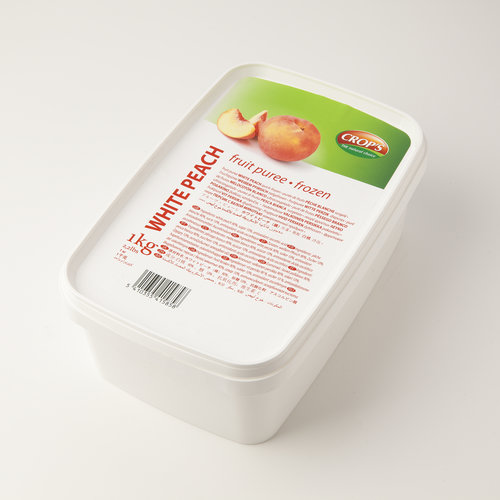 CROP'S Frozen Fruit Puree White Peach 100% Natural Fruit 1 KG CROP'S Frozen Fruit Puree White Peach 100% Natural Fruit 1 KG