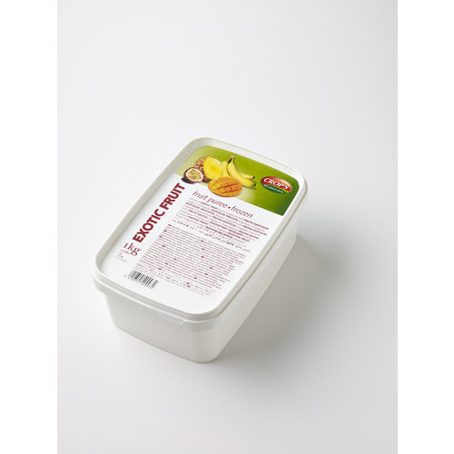 CROP'S Frozen Fruit Puree Exotic Fruits 100% Natural Fruit 1 KG CROP'S Frozen Fruit Puree Exotic Fruits 100% Natural Fruit 1 KG