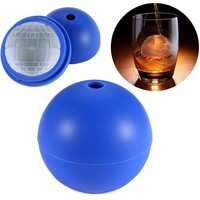 2 Piece Round Sphere Whisky Silicone Ice Molds