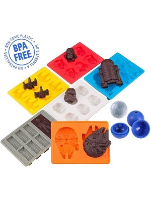 Silicone Star Wars Mold Set-6 Ice Trays & 1 round mold