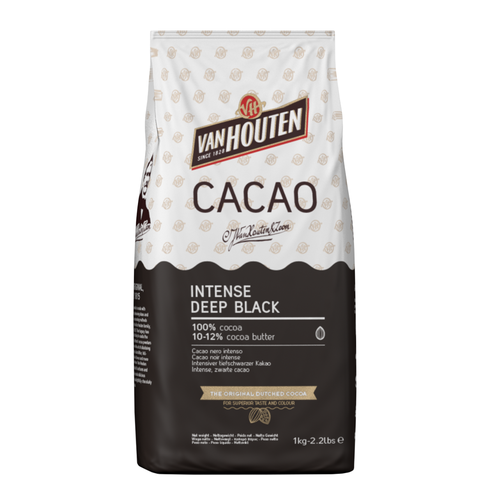 VAN HOUTEN 100% Cocoa 10-12%, INTENSE DEEP BLACK (Sweden) 1kg Bag VAN HOUTEN 100% Cocoa 10-12%, INTENSE DEEP BLACK (Sweden) 1kg Bag