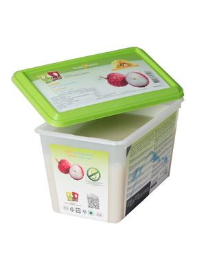 CAPFRUIT Frozen Fruit Puree LYCHEE no added sugar - 1kg Tub (France)