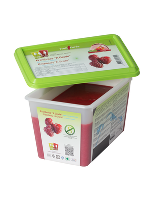 CAPFRUIT Frozen Fruit Puree RASPBERRY no added sugar - 1kg Tub (France)