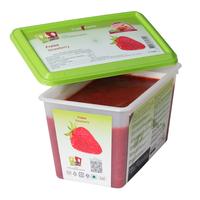 Frozen Fruit Puree STRAWBERRY 10% added sugar - 1kg Tub (France)