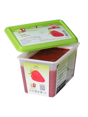 CAPFRUIT Frozen Fruit Puree STRAWBERRY 10% added sugar - 1kg Tub (France)