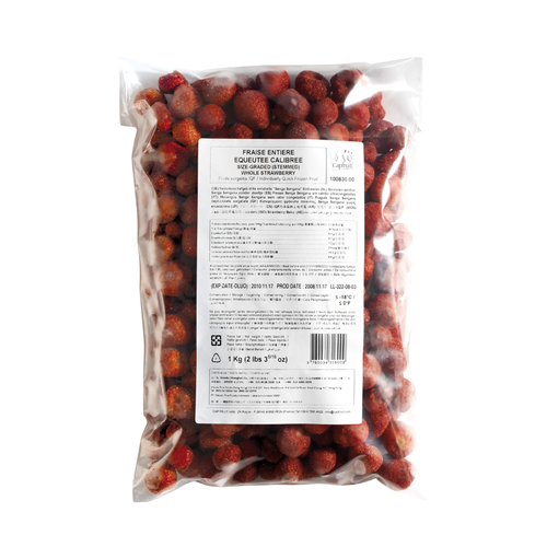 CAPFRUIT Individually Quick Frozen (IQF) Fruit STRAWBERRY - 1kg Bag (France)