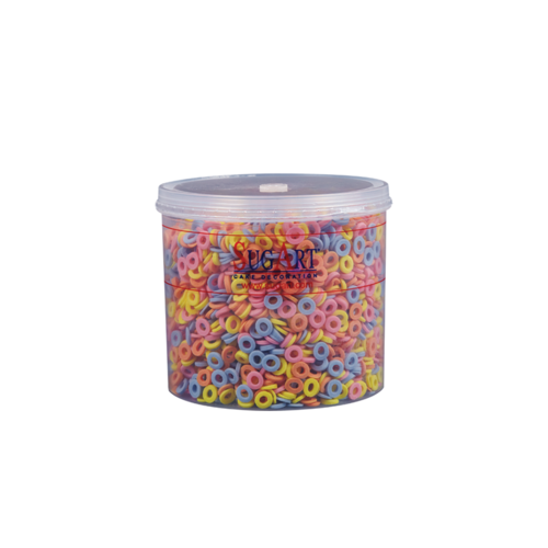 Decor SUGAR CIRLCES Multicoloured - 400gr Pack (Greece) Decor SUGAR CIRLCES Multicoloured - 400gr Pack (Greece)