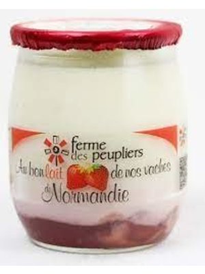 FERME DES PEUPLIERS Yoghurt Strawberry 125g x12 (France)