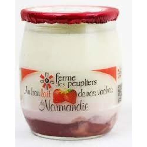 FERME DES PEUPLIERS Yoghurt Strawberry 125g x 12 (France)