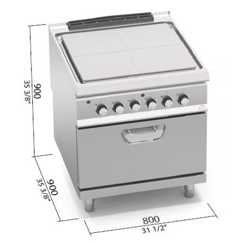 BERTOS SE9TP+FE - Electric Hotplate with Oven Underneath (USED)