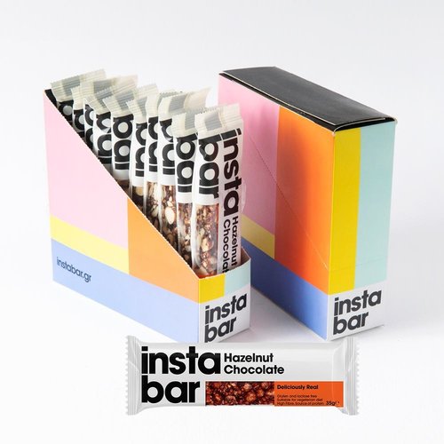 Hazelnut & Chocolate Fruit and Nut Bar - Gluten & Lactose Free - Pack of 10 x 35g Bars (Greece) Hazelnut & Chocolate Fruit and Nut Bar - Gluten & Lactose Free - Pack of 10 x 35g Bars (Greece)