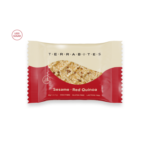 Sesame Red Quinoa - Gluten & Lactose Free - Pack of 10 x 30g Squares (Greece)