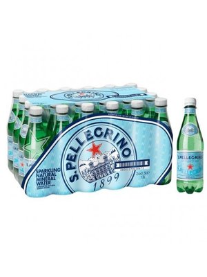 SAN PELLEGRINO Case of Sparkling Table Water - Plastic Bottles  (500 ml x 24)