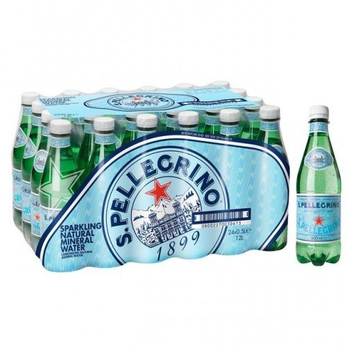 SAN PELLEGRINO Case of Sparkling Table Water - Plastic Bottles (500 ml x 24) SAN PELLEGRINO Case of Sparkling Table Water - Plastic Bottles (500 ml x 24)