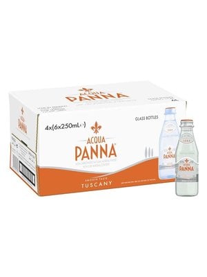 ACQUA PANNA Case of Mineral Water - Glass Bottles (250ml x 24)