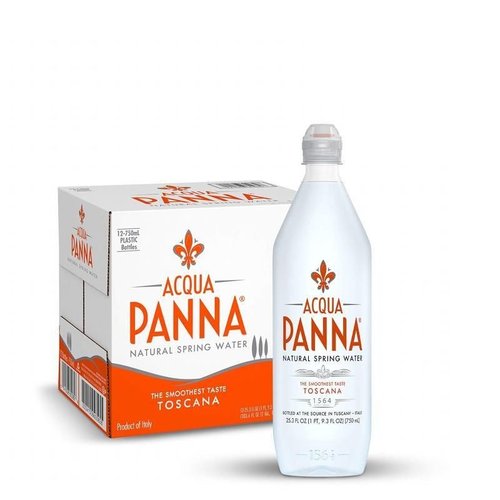 ACQUA PANNA Case of Mineral Water - Plastic Bottles (750ml x 12)