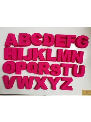 MoldyfunUSA Giant Pink Letter Resin Mold