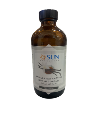 SUN RESOURCES MADAGASCAR Organic Vanilla Extract Alcohol Free 200 ML