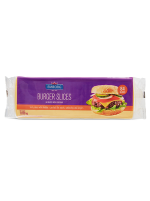 EMBORG Burger Cheddar Slices Coloured