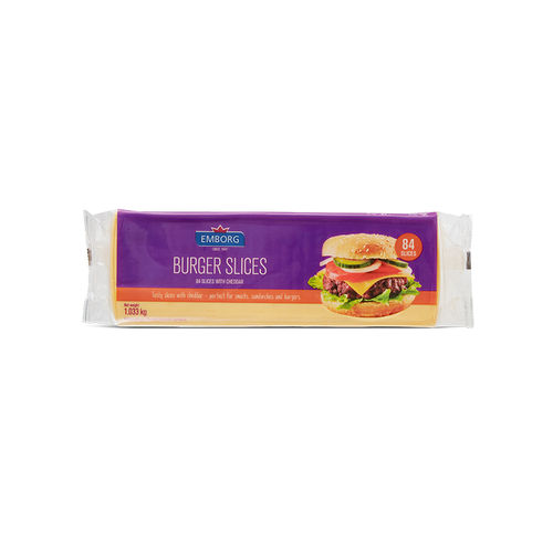 EMBORG Burger Cheddar Slices Coloured