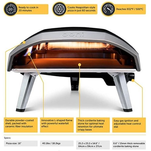 OONI Ooni Koda 16 - Outdoor Gas Pizza Oven