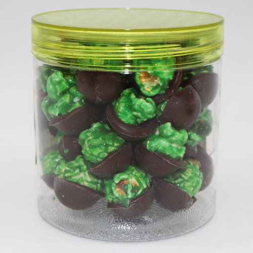 Choco-pop Green Apple Popcorn coated with Dark Chocolate 140 Grams Choco-pop Green Apple Popcorn coated with Dark Chocolate 140 Grams