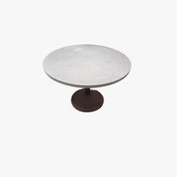 Round Wooden Table with Metal Stand, ⌀ 1000 mm