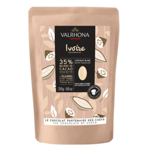 VALRHONA Ivoire 35% White Baking Chocolate  250 Grams