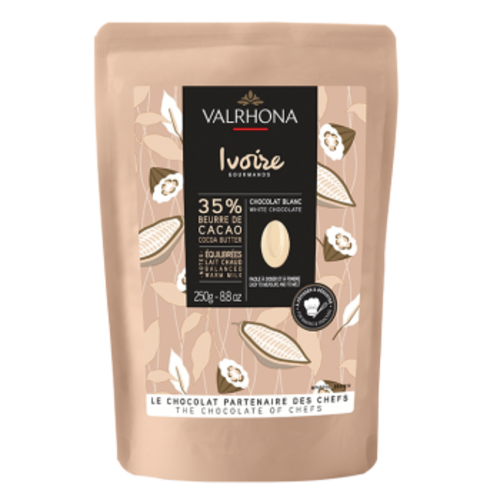 VALRHONA Ivoire 35% White Baking Chocolate 250 Grams