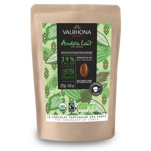 VALRHONA Andoa Lait Baking Milk Chocolate 250 Grams VALRHONA Andoa Lait Baking Milk Chocolate 250 Grams