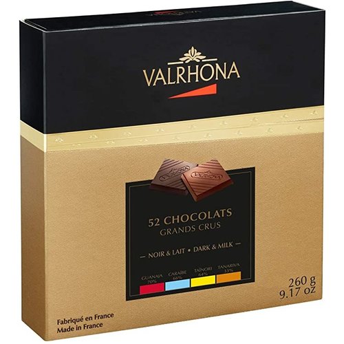 VALRHONA Discovery Box 4 Dark and Milk Grands Crus 260 Grams