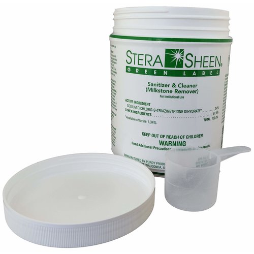STERA SHEEN Green Label Food Grade Cleaner & MilkStone Remover (1 x 4 Lbs Jar)