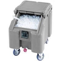ICS100L180 - Insulated Mobile Ice Caddy with Sliding Lid and Slant Top Slide