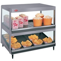 GRSDS/H-36D - Gray Granite Glo-Ray 36" Horizontal / Slanted Double Shelf Merchandiser