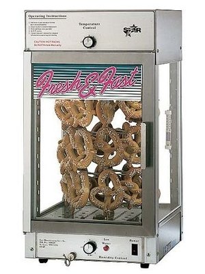 HFD-1-P - Countertop Hot Food Display Case Warmer Cabinet Humidified Pretzel