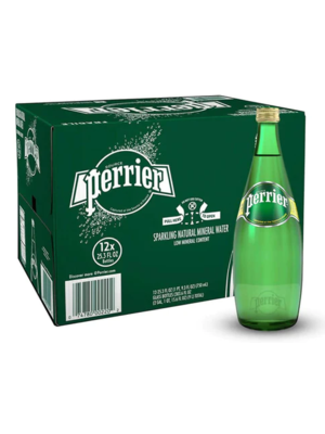 Perrier Natural Sparkling Mineral Water 750 ml Pack of 12