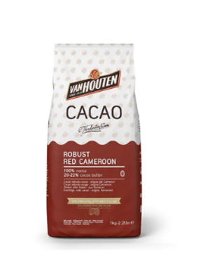 VAN HOUTEN Robust Red Cameroon - 100% Cocoa Powder, 20-22% Cocoa Butter - 1kg Bag