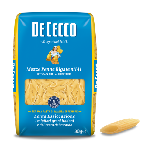 DE CECCO Mezze Penne Rigate n° 141 (24x500 Gram) DE CECCO Mezze Penne Rigate n° 141 (24x500 Gram)