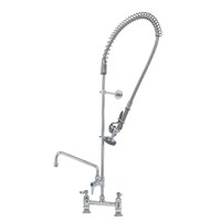 B-0123-ADF12-B - EasyInstall Pre-Rinse, Deck Mount Base, 8" Centers, 12" Add-On Faucet, 6" Wall Bracket