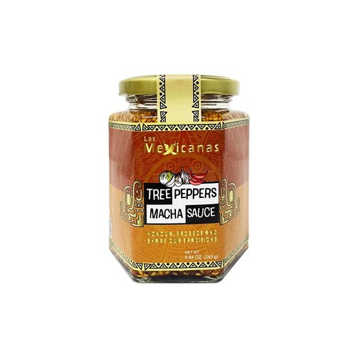LAS MEXICANAS Tree Peppers Macha Sauce 245 Grams LAS MEXICANAS Tree Peppers Macha Sauce 245 Grams