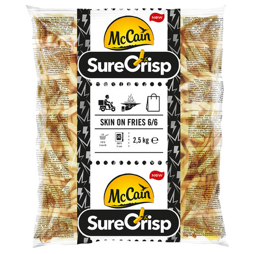 MCCAIN Surecrisp Fries 6/6 Skin On 2.5 KG MCCAIN Surecrisp Fries 6/6 Skin On 2.5 KG