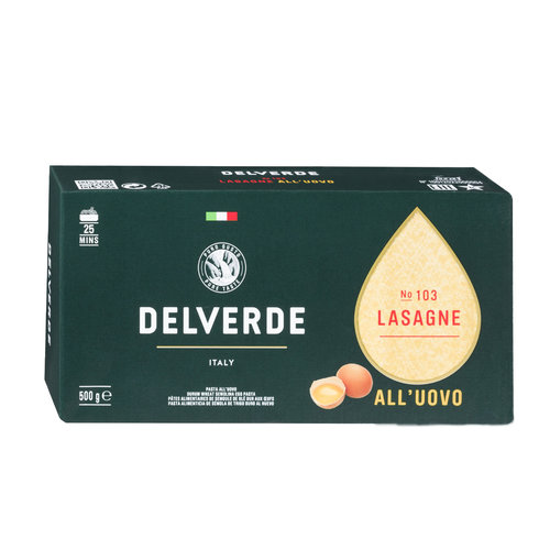 DELVERDE Egg Lasagne 12 x 250 Grams