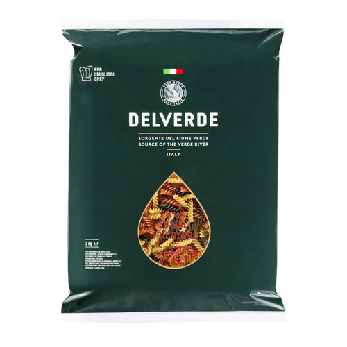 DELVERDE Fusilli Tricolor 4 x 3 KG