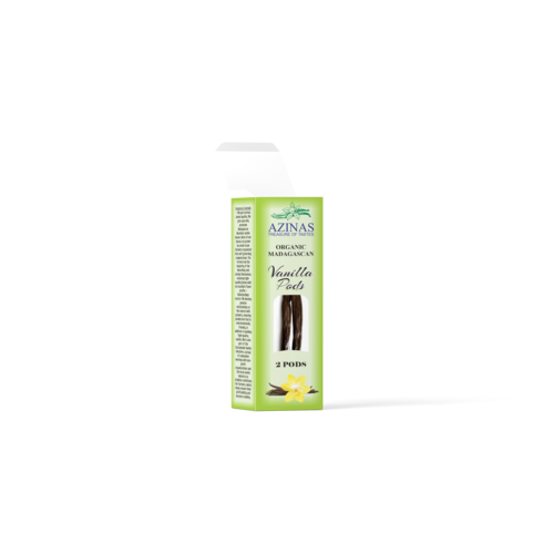 AZINAS Organic Vanilla Pods 2 Packs 3 Grams AZINAS Organic Vanilla Pods 2 Packs 3 Grams